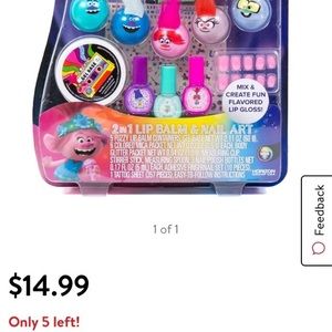 Trolls nail an lip balm set